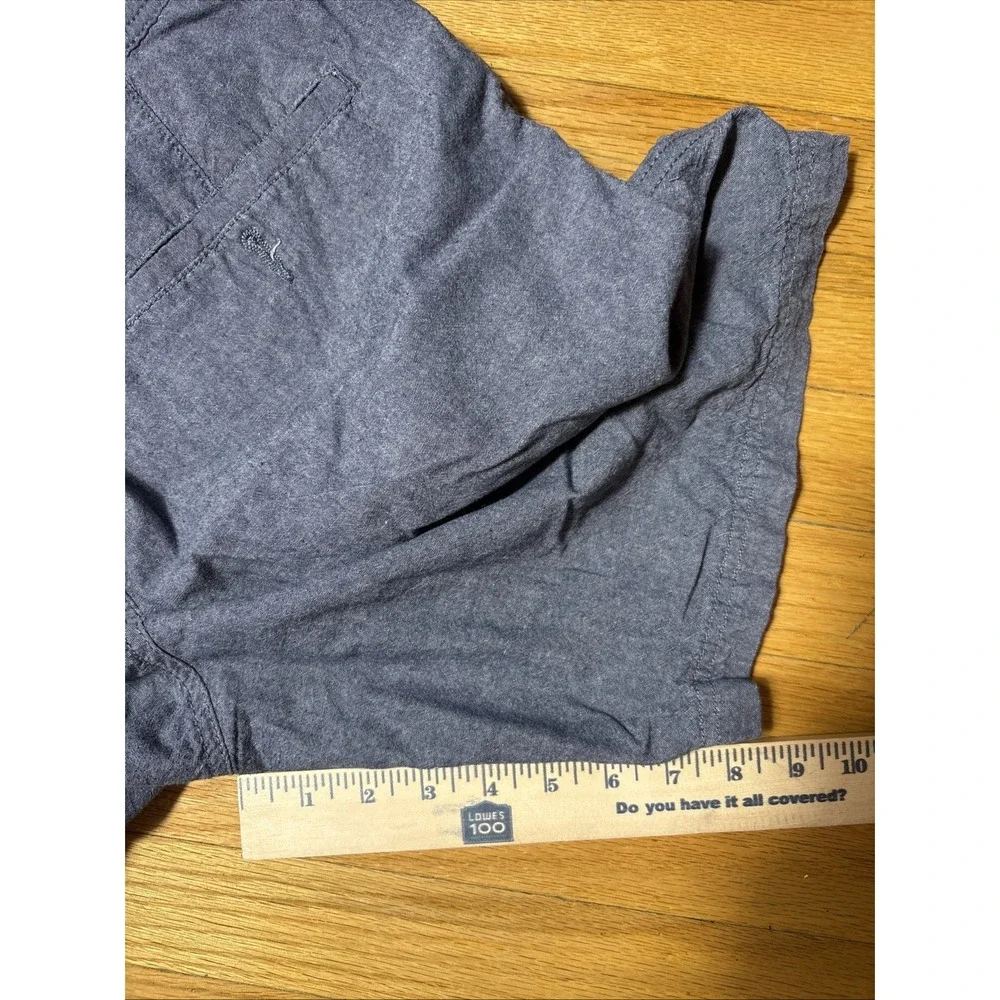 Wallin & Bros. Shorts Blue Chambray Flat Front Mens Size 33